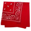 MDSTYLE 100% Cotton Bandana for Men & Women 22" x 22" Paisely Pattern Handkerchief Headband Scarf Dog (Red)