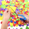 1500 Pieces Self Adhesive Foam Stickers Mini Geometry Shapes EVA Foam Stickers for Kids DIY Art Craft, Circle, Square, Triangle, Heart, Pentagram