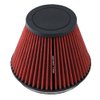 Spectre Universal Clamp-On Air Filter: High Performance, Washable Filter: Round Tapered; 6 in (152 mm) Flange ID; 5.719 in (145 mm) Height; 7.219 in (183 mm) Base; 3.906 in (99 mm) Top, SPE-HPR9606