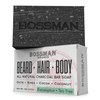 Bossman Men’s Bar Soap 4-in-1 – Natural Organic Beard Wash, Shampoo, Body Wash, Shaving and Bath Soap - Essential Beard Care (4oz), Scent- Eucalyptus and Tea Tree (1)