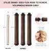 Heatless Hair Curler，Heatless Curls Overnight Blowout Headband Rods，No Heat Velvet Jumbo Flexi Rods to Sleep in，Heatless Jumbo Flexi Soft Curling Rods for All Hair Types 4pcs Brown