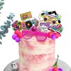 80s 90s Cake Toppers 40 PCS Roller Skate Cake Toppers 80s 90s Cupcake Toppers Retro Hip Hop Cake Decor 80s 90s Retro Party Decorations Supplies