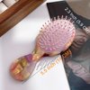 Cellulose Acetate Handle Hair Brush, SINIDE Mini Cushion Massage Hair Comb for Women Men and Kids, Travel Size Hairbrush Accessories for Straight Long Short Hair
