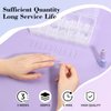 LIONVISON 500PCS No C Curve Nail Tips, Long Square Nail Tips 10 Sizes Half Cover Artificial Nails Straight Square French Clear Fake Nail Tips for Acrylic Nails Professional for Nail Art Salon