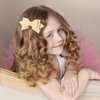 Glitter Sparkly Yellow Hair Bows 4" Alligator Clips Hair Barrettes for Teens Toddler Girls Hawaiian Luau Beach Tropical Vacation Party Favor Decorations Accessory Gift