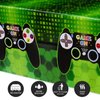 WERNNSAI Video Game Table Covers - 108''x 54'' Disposable Printed Plastic Tablecloth, Party Supplies for Kids Player Geek Game Themed Party Decoration