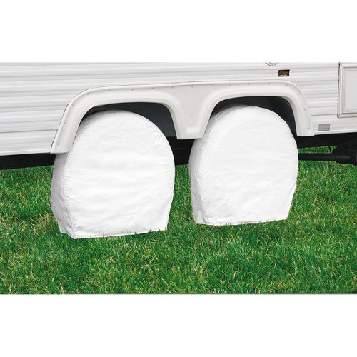 Classic Accessories Over Drive RV Wheel Covers, Wheels 27"-30" Diameter, 8.75" Tire Width, Snow White