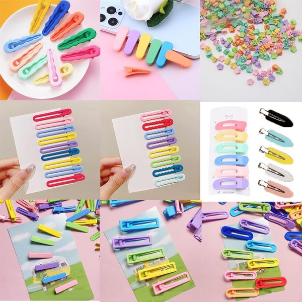 100 pcs No Bend Hair Clips, BOSOIRSOU Duck Billed Hair Clips DIY Hairpins Blank Hair Barrettes Metal Hair Styling Clips for Styling Sectioning DIY Hair Accessories