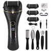 Electric Callus Remover for Feet, Rechargeable Foot Scrubber Dead Skin Removal Pedicure Tools, Portable Foot File Kits with 3 Roller Heads for Professional, Home, Travel