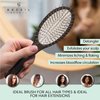 Hand Made Long Pin Oval Hair Brush - No Pulling, Detangles, Stimulates Scalp, No Split Ends, Thick to Normal Hair