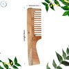 Fibrotech Global Wooden Neem Hair Comb Set | Neem Comb for Hair Growth & Scalp Massage | Wide-Tooth Handmade Detangling Comb for Men & Women | Organic, Eco-Friendly & Sustainable Hair Care | Pack of 2