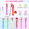 24 Ice Cream Party Favors Bubble Wands for Kids, Ice Cream Mini Bubbles Wand Toys, Summer Ice Cream Theme Birthday Party Supplies Goodie Gift Bag Stuffers Pinata Classroom Prizes