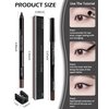 Black Gel Eyeliner Pencil with Sharpener-1Pcs Waterproof Smudgeproof Black Matte Gel Eyeliner,Fade-Proof Eye Liner Pen,Easy-to-Sharpen Pencil for Women Cat Eye/Smoky Eye Makeup,Valentine'day Gift