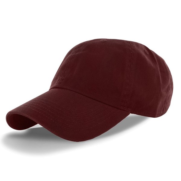 Plain 100% Cotton Hat Men Women One Size Baseball Cap (30+ Colors) Maroon,One Size