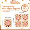 Gatherfun Thanksgiving Party Supplies Fallen Leaves Disposable Paper Napkins for Happy Thanksgiving Dinner Party Fall Party Decorations 50 Pack