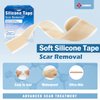 Carbou Medical Silicone Scar Sheets (1.6"x 120"Roll),Soft Silicone Scar Tape,Easy-Tear Silicone Tape for Scars Treatment,Professional Painless Scar Removal Sheets for Surgery, C-Section, Acne, Keloid