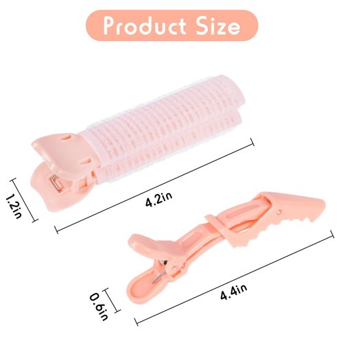 Hair Styling Clips, No Crease Alligator Clips for Hair Styling, Root Clips for Curly Hair Volume, Volumizing Hair Clips, Styling Accessories for Women Girls (Pink A)