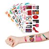 96 PCS Spa Makeup Temporary Tattoo Stickers Theme Birthday Party Decorations Supplies Favors Decor Cute Beauty Cosmetic Nail Tattoos Sticker Gifts for Kids Girls Women School Prizes Carnival Christmas