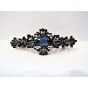 Small blue crystal hair barrette clip bridal clip bridal barrette gothic hair
