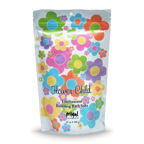 Primal Elements Bubbling Bath Salts, Flowerchild, 12 Ounce
