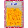 Tara Girls Super Cute Self Hinge Plastic Mulit Design Hair Barrettes Selection. 20pc yellowmix bow shape.