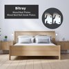 Bitray Wood Bed Plates Wood Bed Rail Hook Plates for Bed Frame Bracket Headboard Footboard Replacement - 4pcs