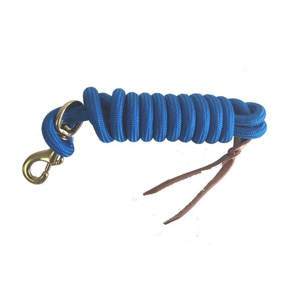 AJ Tack 9 Foot Nylon Lead Rope with Leather Popper Pink