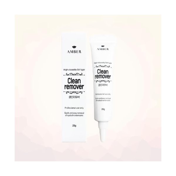 Amber Lash Clean Remover Tube Type for Eyelash Extension Removal, for Professionals only, Quick and Gentle, Easy to Use Consistancy, 20g