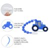 Baby Tractor Teething Toys,Food Grade Silicone Teether with One-Piece Pacifier Clip Holder,Baby Gift,Highly Effective Pain Relief for 3 Months+ Boy and Girl,BPA Free,Freezer Safe. (Pink)