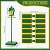 Colingmill 6 Pcs Street Sign Lamp Post Centerpiece Wooden Lamp Post with Street Sign Sticker Street Party Supplies for Toy Decor Friend Birthday Street Party Decoration (Green)