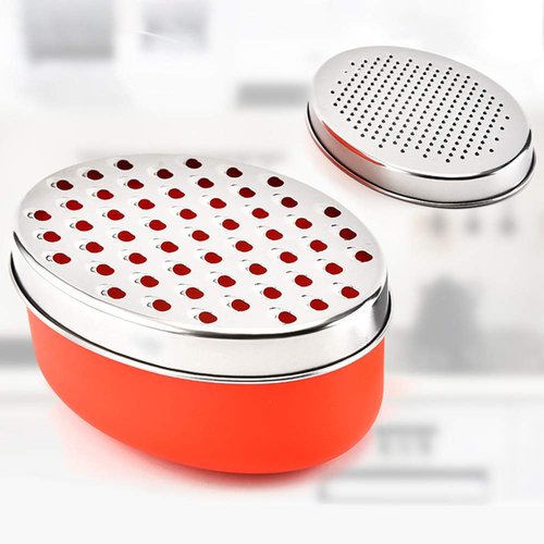 Cheese Grater with Storage Container & Lid Easy to Use Graters Citrus Lemon Zester with Food Storage Container & Lid Kitchen Grater For Cheese, Vegetables, Ginger, Grater