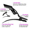 10 Pcs Alligator Hair Clip for Styling Sectioning - Salon Hair Clip for Thick Hair, Plastic Hair Styling Clip with Wide Teeth & Double-Hinged Design (Black)