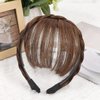 ANRONCH Front Hair Bangs Fringe Hair Extensions Headband, Synthetic Bangs Wigs Headband for Women Girls, Wig props decoration-cosplay/wedding photo/party(Light Brown)