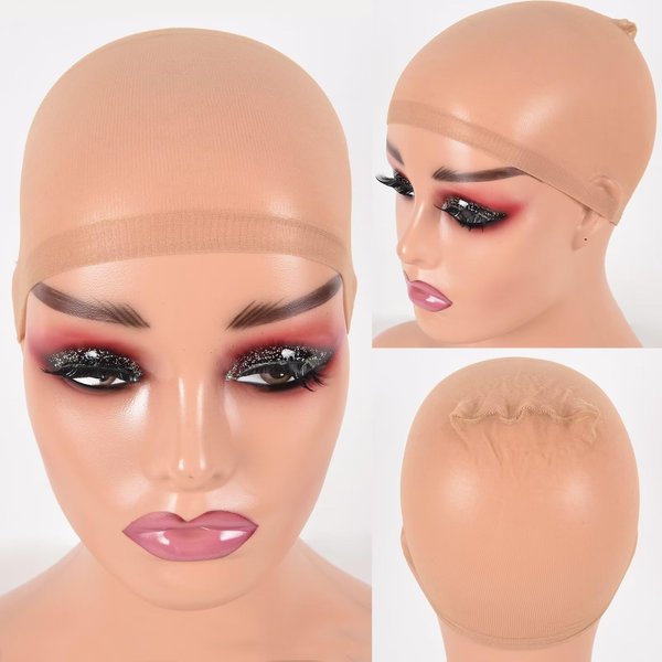 Royota HD Wig Caps for Women,Breathable Wig Cap for Lace Front Wig, 3 Packs 6 Pieces, Stocking Stretchy Caps for Wig, Transparent Wig Cap for Cosplay, Thin Invisible Wig Caps for Women 6 pcs