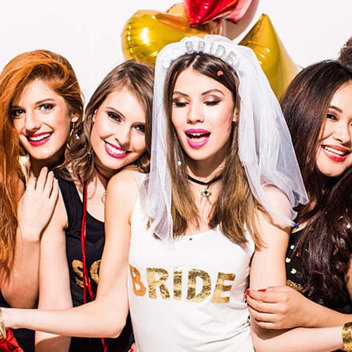 KICOSY Bride Tiara Bride Headband Bridal Headband for Bachelorette Party Bride Crown Bridal Tiara Bridal Shower Headband Wedding Gift for Women and Girls Bride Headpiece Hair Accessories (Rhinstone &Silver)