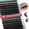 FADVAN Thick Lash Clusters 60D+80D 3D Fluffy Eyelash Clusters 280pcs Reusable Cluster Eyelash Extensions C Curl Long Individual Lashes Mixed 10-20mm to Use at Home (60+80D-C-10-20mm)