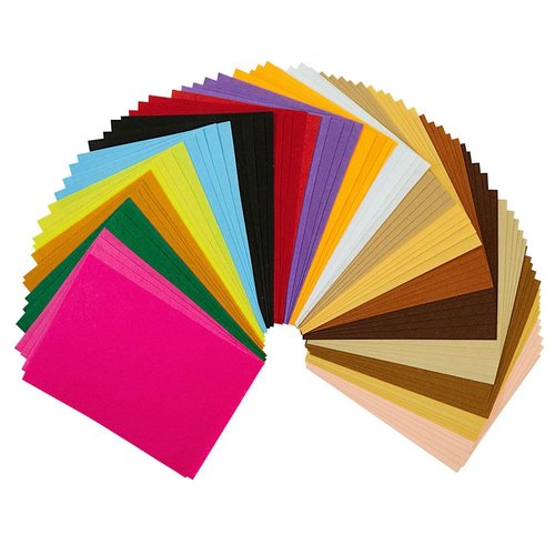 Colorations Assorted Colors Felt Sheets, 80 Sheets, 18 Colors, 9x12 Each