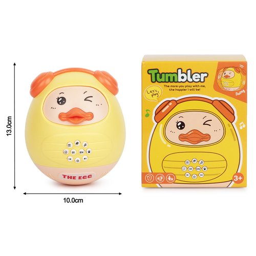 Tumbler Storytelling Toys Duck Toy Kids Boys Girls Story Music Fun Children Educational Player Toy Toddler 3 4 5 6 7 Birthday Gifts Sensory Autism Gift Toy Words Songs Stories