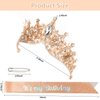 BAHABY Rose Gold Birthday Crowns for Women, It's My Birthday Sash & Rhinestone Birthday Tiara Set Princess Birthday Sash and Headbands for Women Girls Birthday Party Decorations