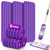 6 Pack Reusable Mop Pads Compatible with Swiffer PowerMop, Microfiber Pads Refills Machine Washable Up to 100 Times Wet Dry Use Suitable for All Floor Types