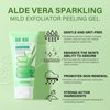 Peeling Gel Aloe Vera Sparkling Peeling Gel, Deep Cleansing Face Scrub Exfoliating Face Wash Brightening Facial Scrub Facial Exfoliator Exfoliant Facial Dead Skin Remover for Face Acne Dark Spots