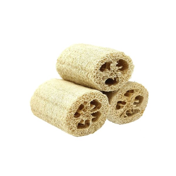 Natural Loofah Exfoliating Bath Sponge by Spa Destinations™ (3 Pack of 4" Loofah) "Creating The in Home Spa Experience"™ 100% Money Back Satisfaction Guarantee! Great Value!