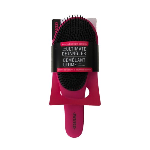 Swissco Soft Touch Detangling Hair Brush for Natural, Curly, Wet or Dry Hair (Dark Deep Pink)