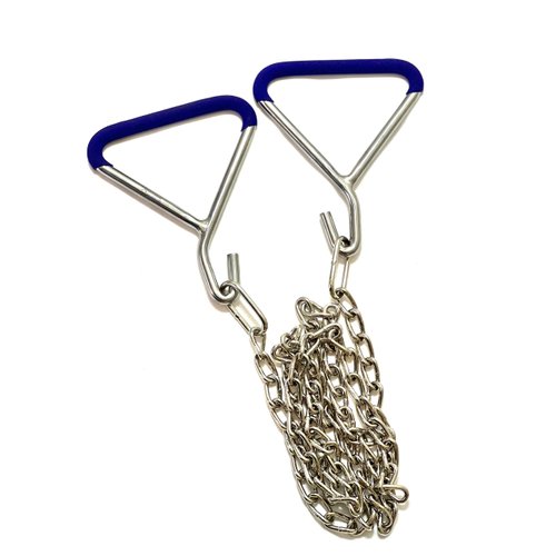 Set of 3 Calving Chain and Handles | 60" Long Chain with 2 Handles | OB Chain and Handles Set | Calf Delivery Pulling Chains Legcatch - Stainless Steel