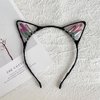 ZHOUMEIWENSP Cat Ears Crystal Electroplating Color Handmade Crown Party Hair Band (Purple&Blue)