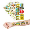 School Bus Temporary Tattoos Theme Birthday Party Decorations Favors Decor Supplies Cute 91 PCS Transportation Back To School Tattoo Stickers Gifts for Kids Girls Boys School Prizes Carnival Christmas