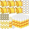 Heigble 60 Pcs Softball Gifts for Teen Girls Softball Party Favors with 12 Scrunchies 12 Softball Makeup Bag 12 Lip Balm 12 Lipstick Holder Keychains 12 Adjustable Bracelet for Sport Team Supplies