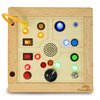 Play Forward Montessori Light Switch Toy for Toddlers — Interactive Busy Board with LED Light—Your Kids On-the-Go Sensory Toy for an Easy, Screen-Free Play Experience, Wooden Busy Board for 18+ Months