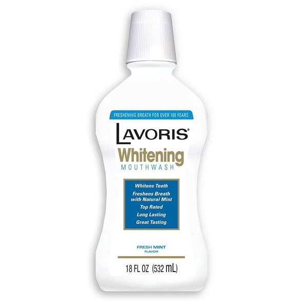 Lavoris Mouthwash Whitening Rinse 15 oz (Pack of 6)