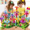 TEMI Toddler Toys Birthday Gifts for 3 4 5 6 7 Year Old Girls Boys, 91 PCS Flower Garden Building Toy STEM Educational Activity Preschool Toys for Kids Age 3-6
